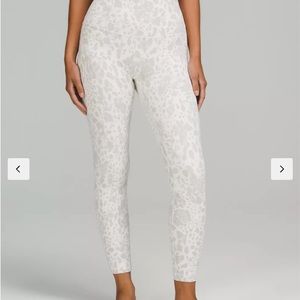 Lululemon white cheetah camo Align Leggings 25”